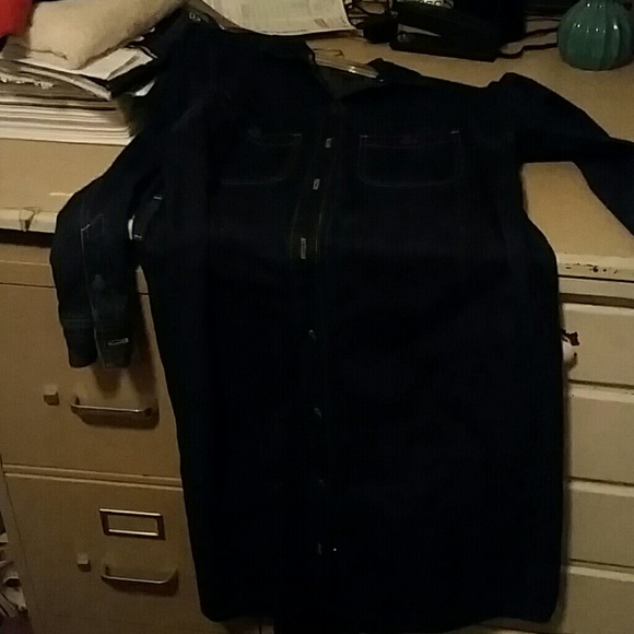 Brand new small Calvin Klein button up Jean dress - Picture 4 of 4